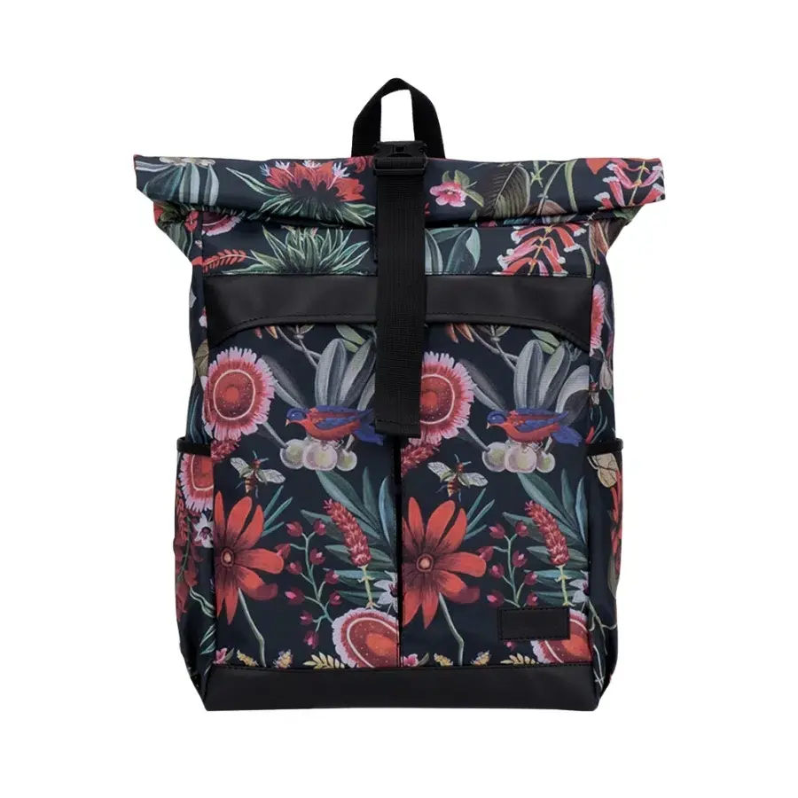 Milinal Cestovní rolovací batoh Journey Ornament Flowers 28l