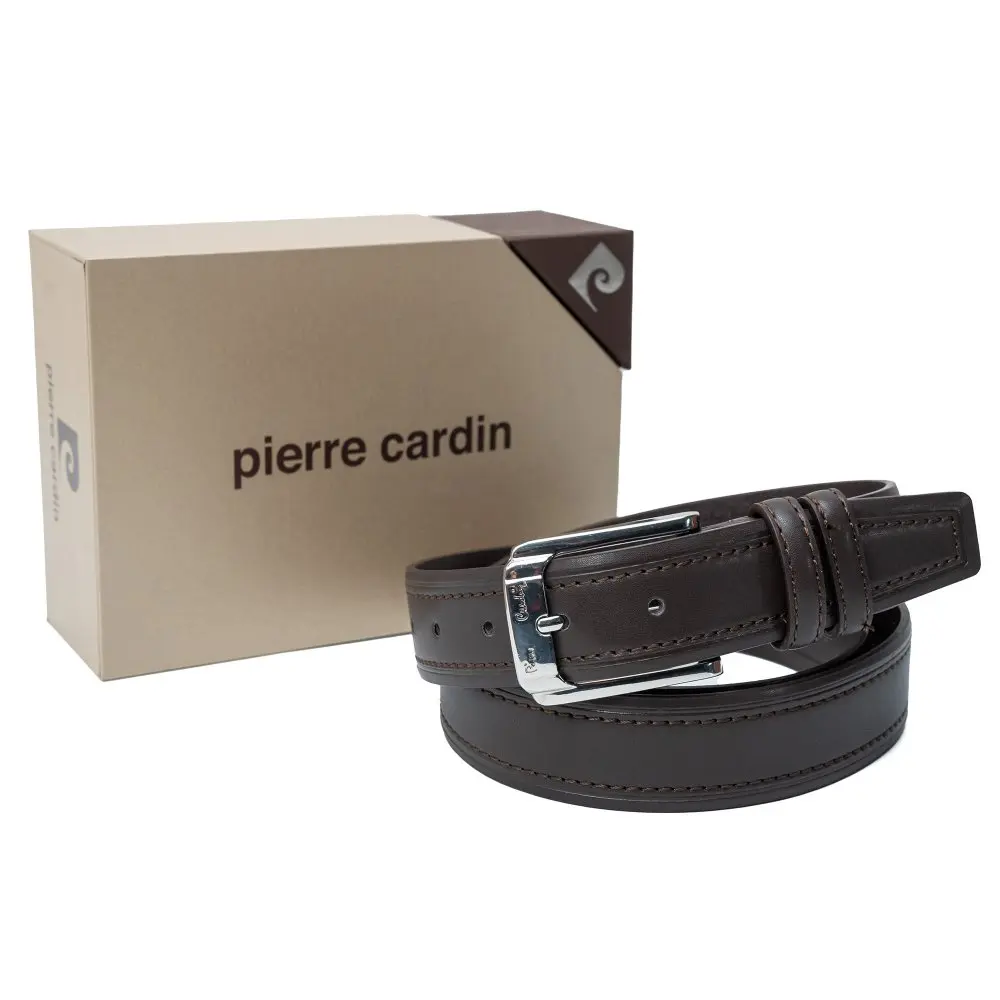 Pierre Cardin Kožený pásek  Hnědá GG32 2507 brown
