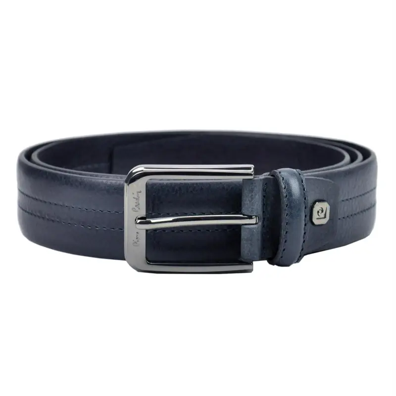 Pierre Cardin Kožený opasek GF8004 blue Modrá GF8004 blue