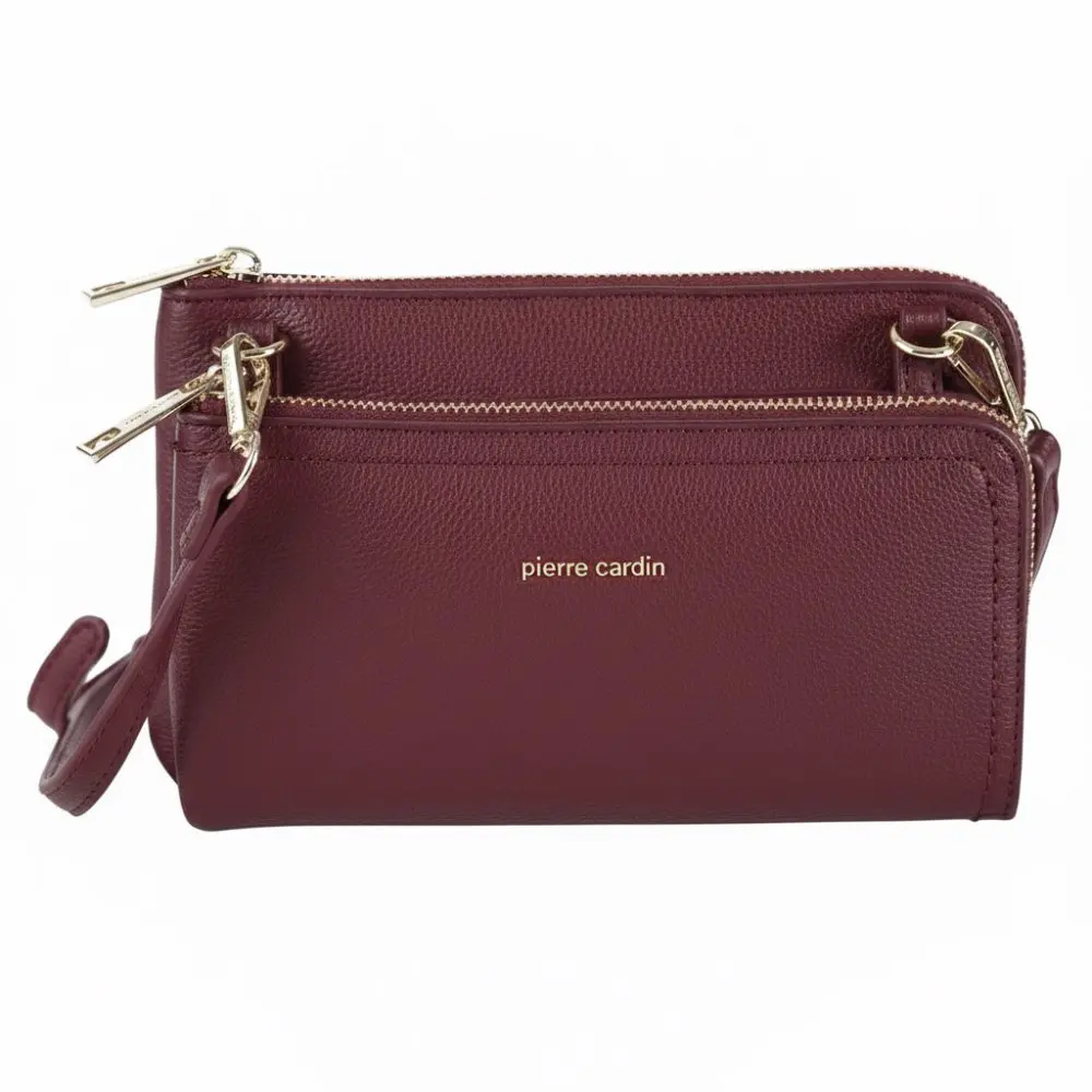 Pierre Cardin Kabelka z ekologické kůže  86575 Bordo  Červená MS154-86575-Bordo