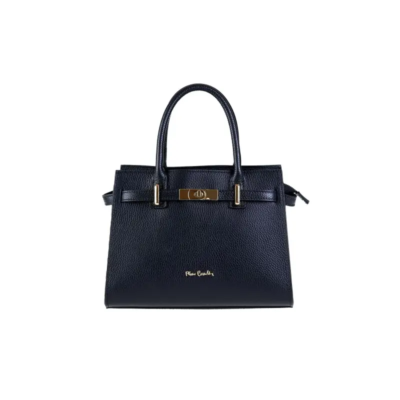 Pierre Cardin Dámská kožená kabelka  1925 DOLLARO Black  Černá 1925-BLACK