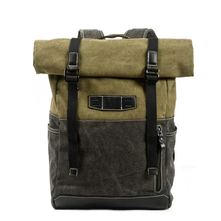 VALMIO Batoh Canvas Zelená Objem
17 L