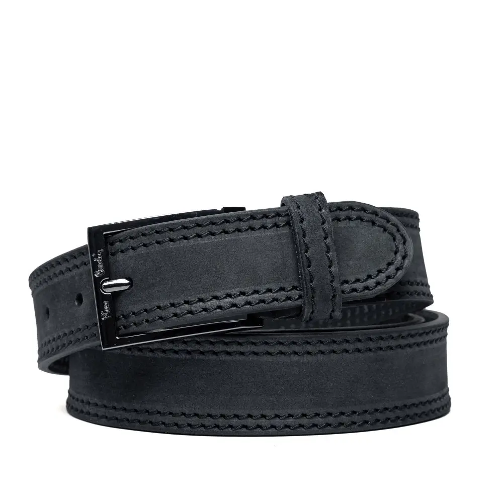 Pierre Cardin Kožený opasek 203 Nero Černá C203-NERO