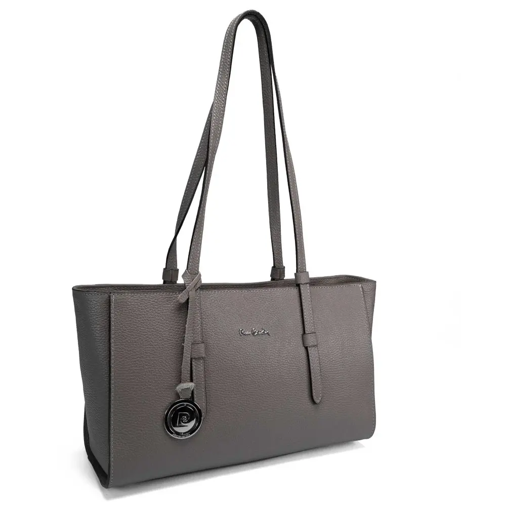 Pierre Cardin Dámská kožená shopper taška  1984 DOLLARO taupe  Šedá 1984-TAUPE