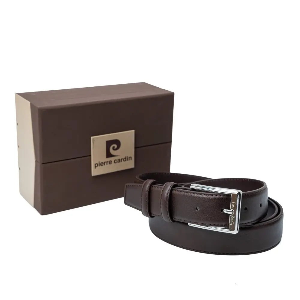 Pierre Cardin Kožený pásek  2510-BR  Hnědá GG35 2510 brown