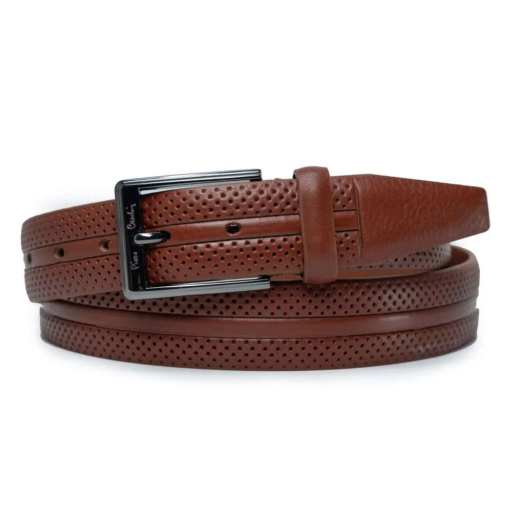 Pierre Cardin Kožený opasek  GF9013  Hnědá GF9013