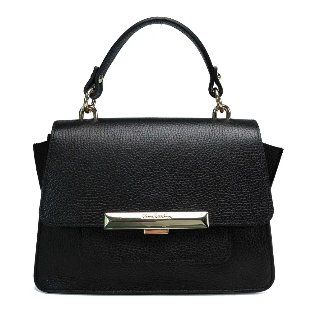 Pierre Cardin Dámská kožená kabelka  13002 černá  Černá 13002-BLACK