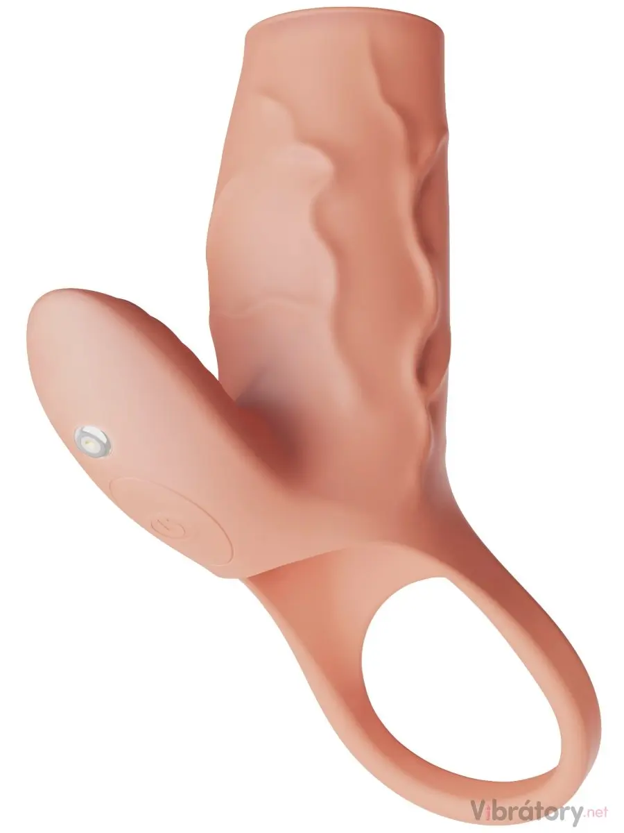 Otevřený vibrační návlek na penis Realistixxx