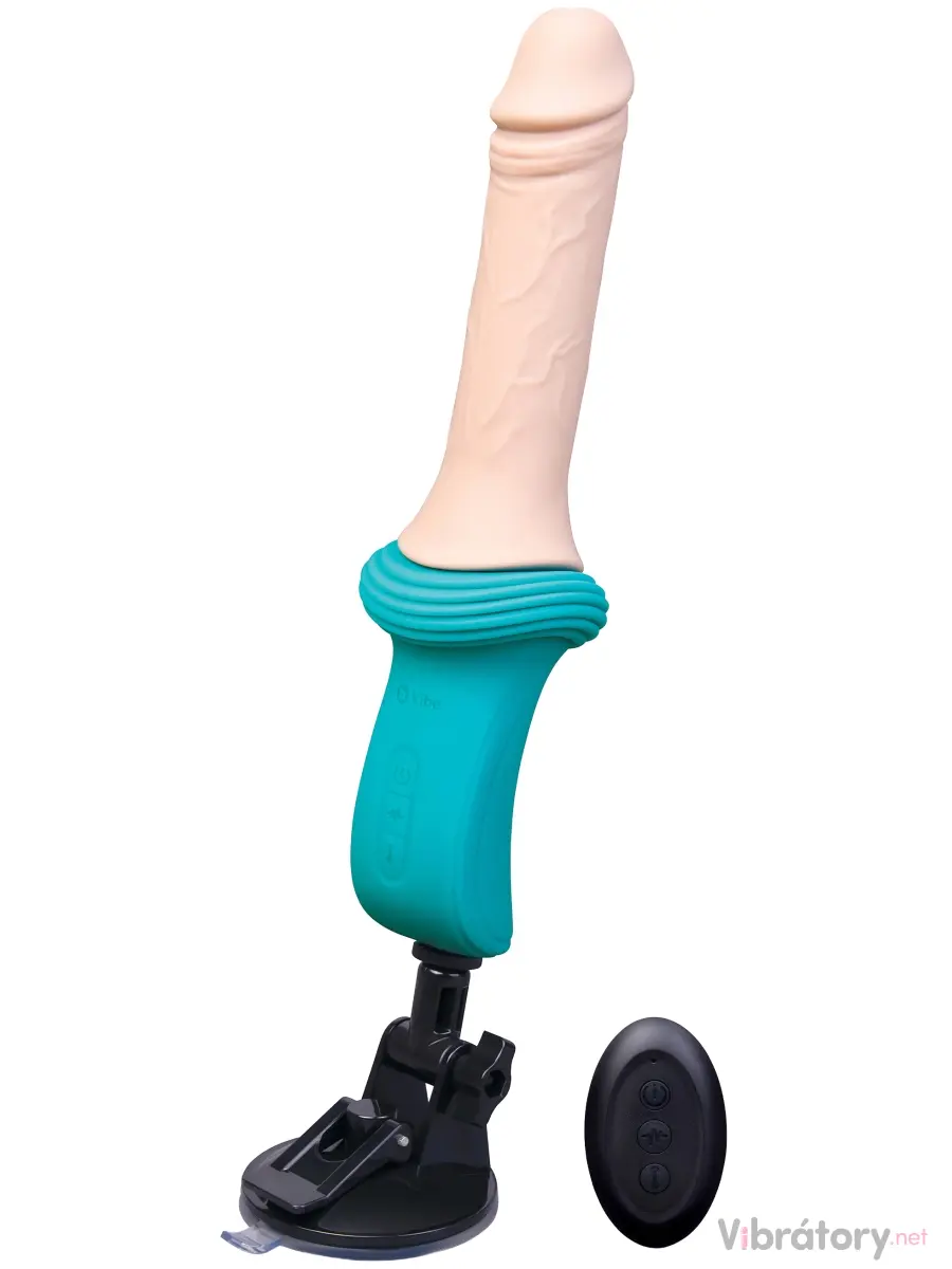 Přirážecí vibrátor s přísavkou Thrusting Dildo Machine