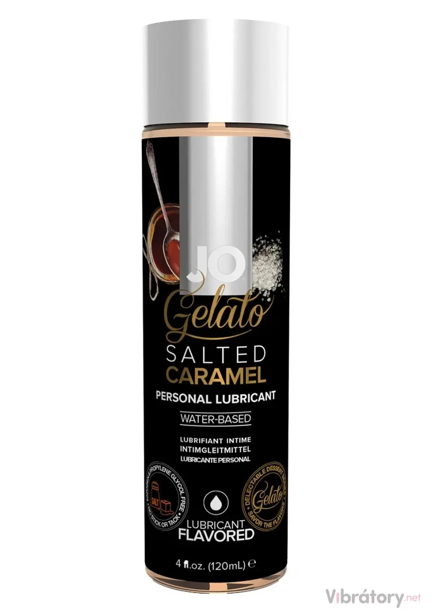 System JO - Gelato slaný karamel - lubrikační gel na vodní bázi (120 ml)