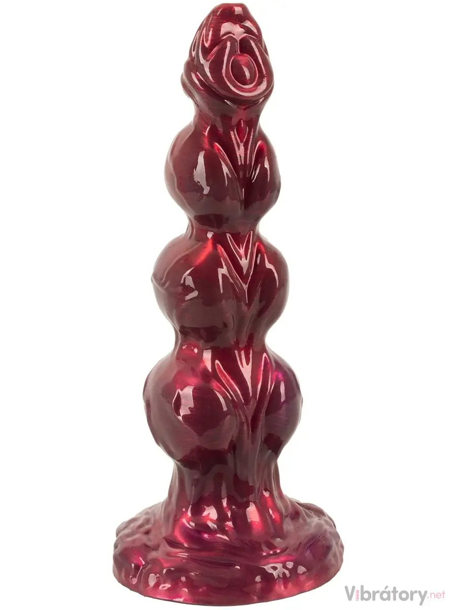 Beasty Cocks - Werewolf Willie dildo s přísavkou - bordó (21 cm)
