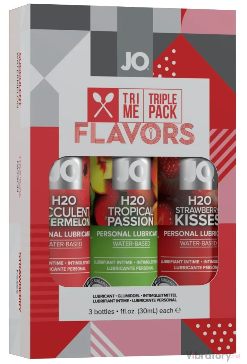 Testovací sada lubrikačních gelů System JO - Tri Me Triple Pack FLAVORS, 3x 30 ml
