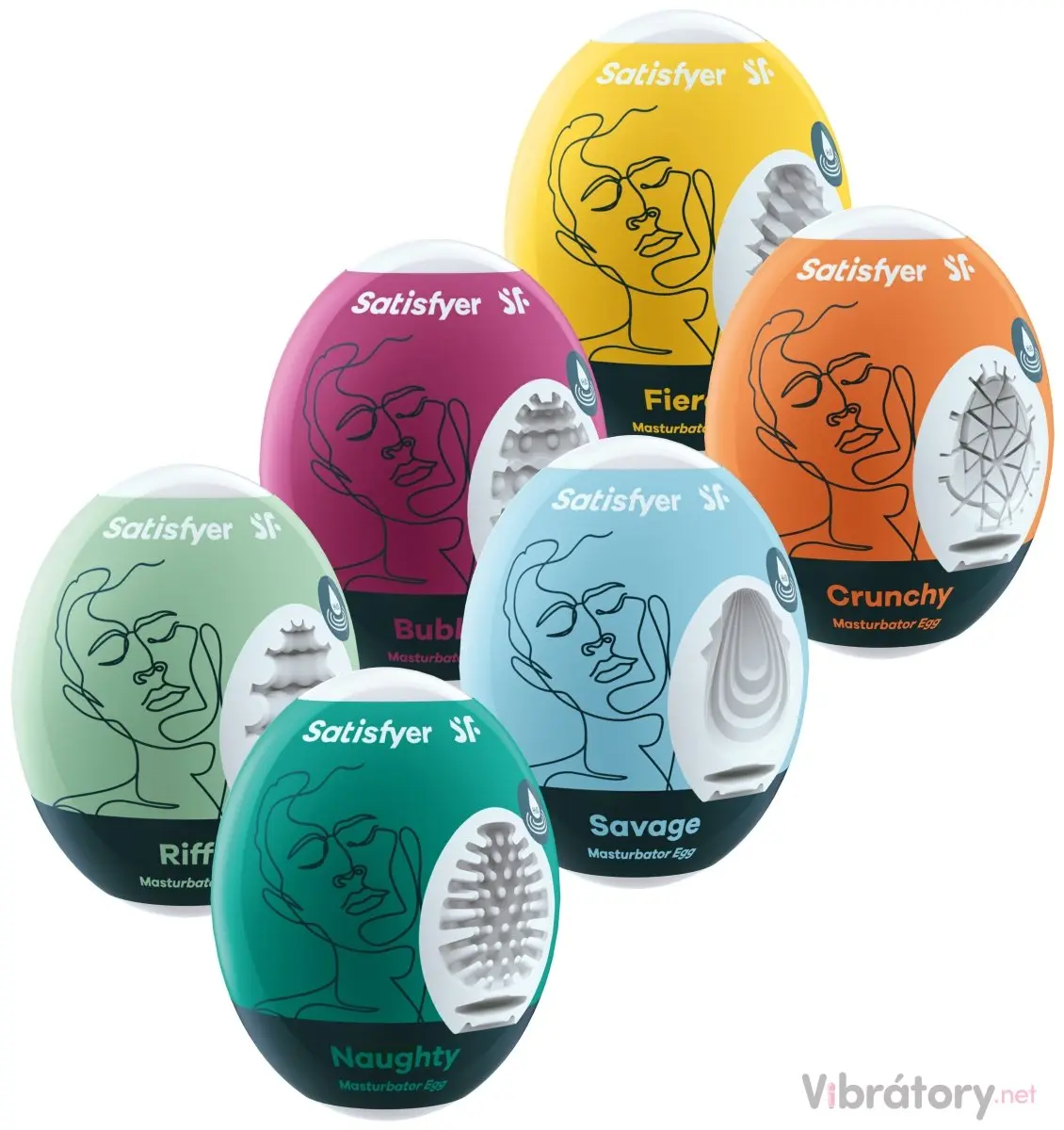 Satisfyer Masturbator Egg 6-Piece Set Assorted