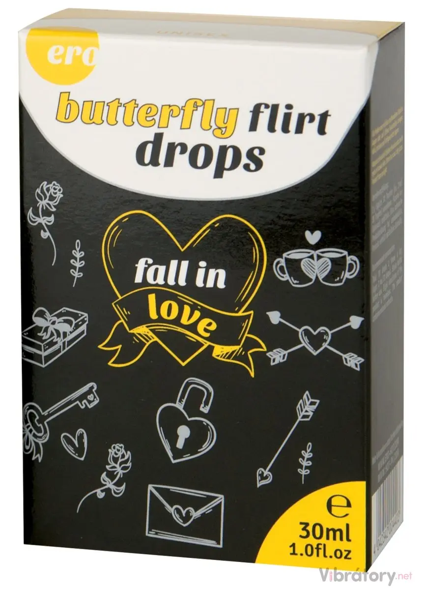 Afrodiziakální kapky pro ženy i muže Butterfly Flirt Drops, 30 ml