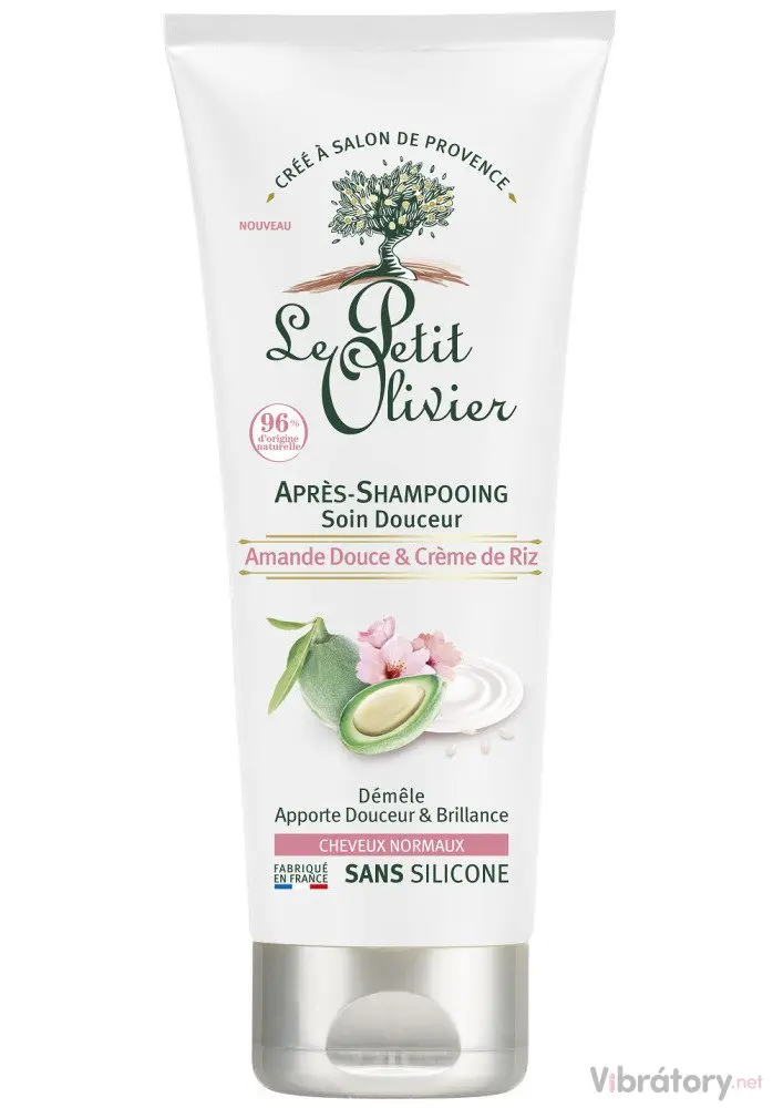 Zjemňující kondicionér pro normální vlasy Le Petit Olivier – mandle a rýžový olej, 200 ml