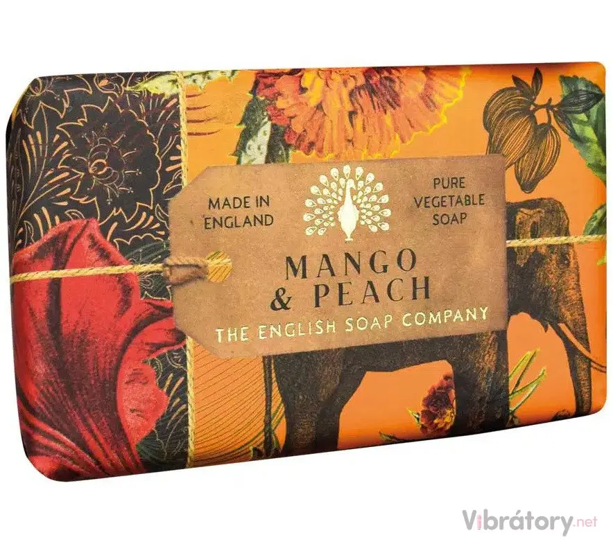 Luxusní tuhé mýdlo English Soap Company Mango & Peach – mango a broskev, 190 g