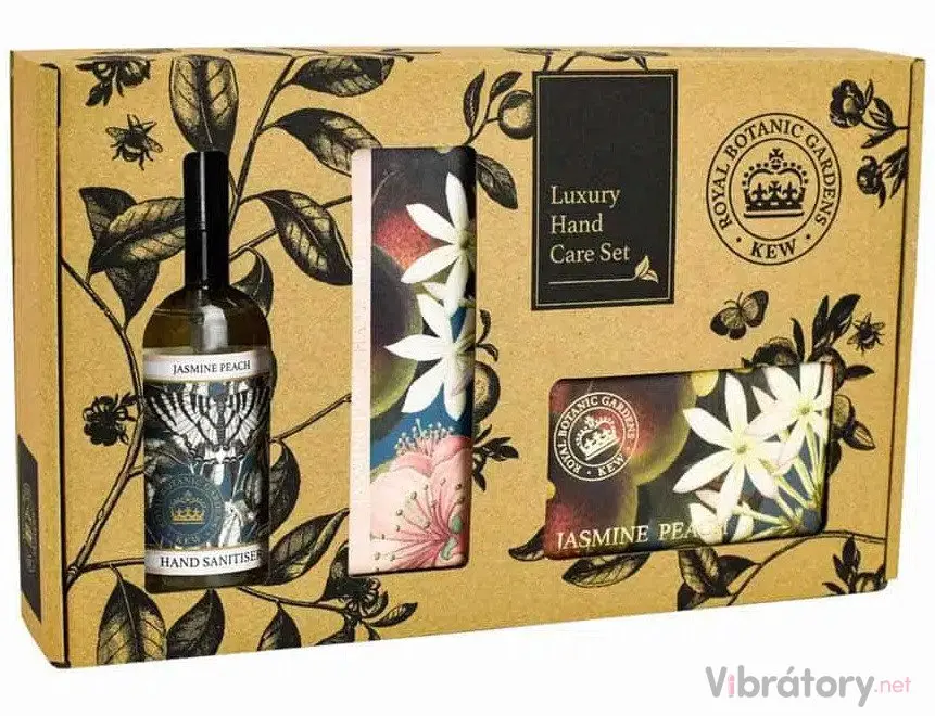 Sada pro péči o ruce English Soap Company Jasmine Peach – jasmín a broskev, 3 ks