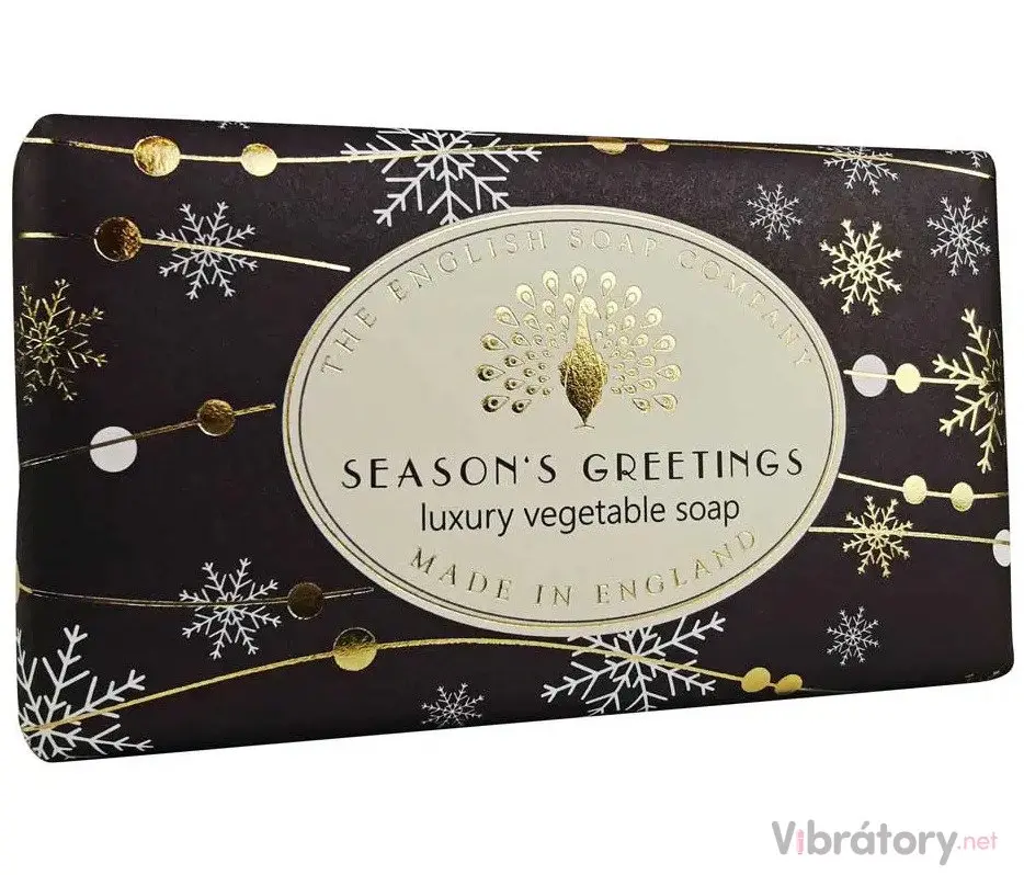 Luxusní tuhé mýdlo English Soap Company Season's Greetings – pomeranč a skořice, 190 g