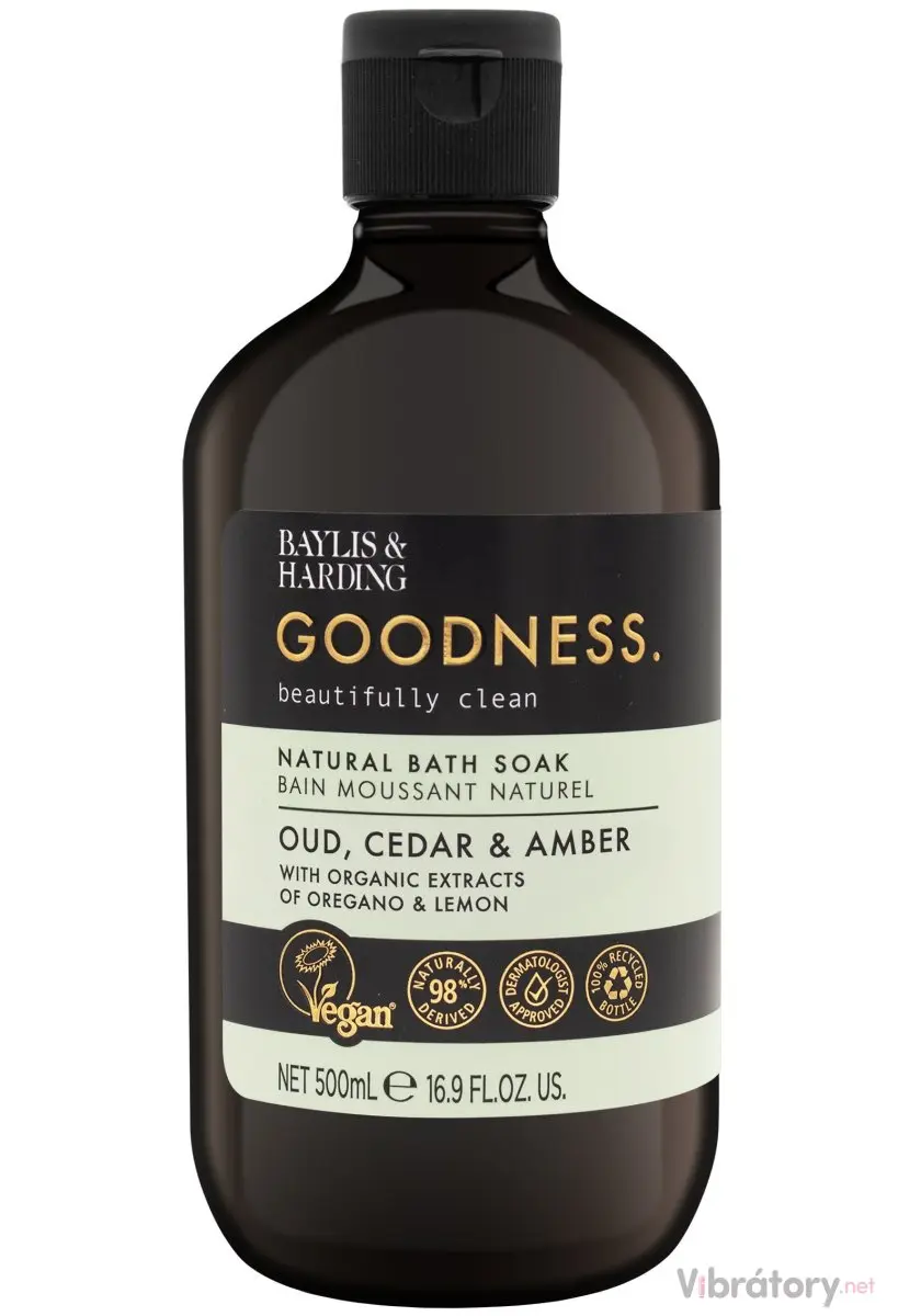 Pěna do koupele Baylis & Harding Goodness Oud, Cedar & Amber – oud, cedr a ambra, 500 ml