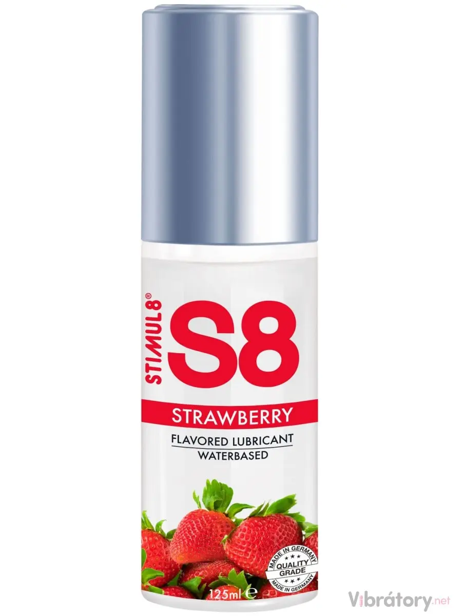 Ochucený lubrikační gel S8 Strawberry – jahoda, 125 ml