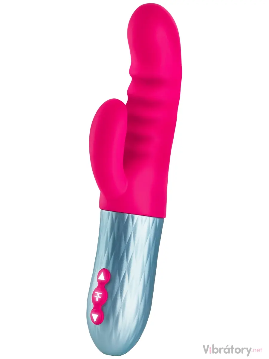 Přirážecí vibrátor s králíčkem FemmeFunn Essenza Pink