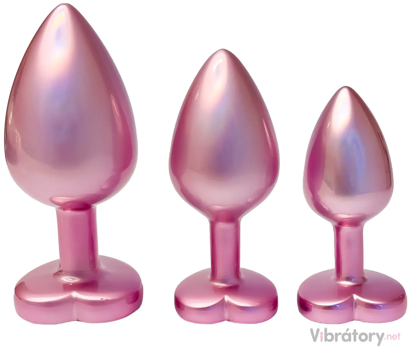 Dream Toys Gleaming Love Plug Set Matte Pink
