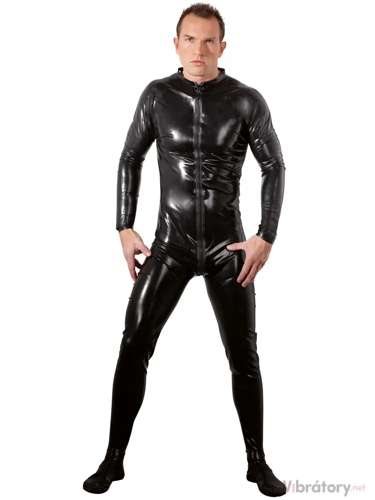 Latexový overal pro muže se zipem LATE X, S