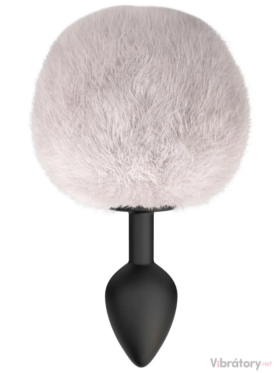 Anální kolík s králičím ocáskem Emotions Fluffy White