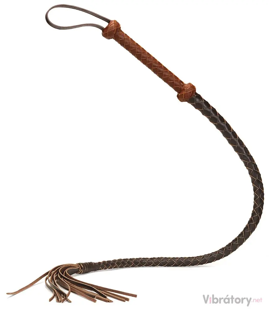 Bič jezdecký Liebe Seele Equestrian Leather Whip hnědý