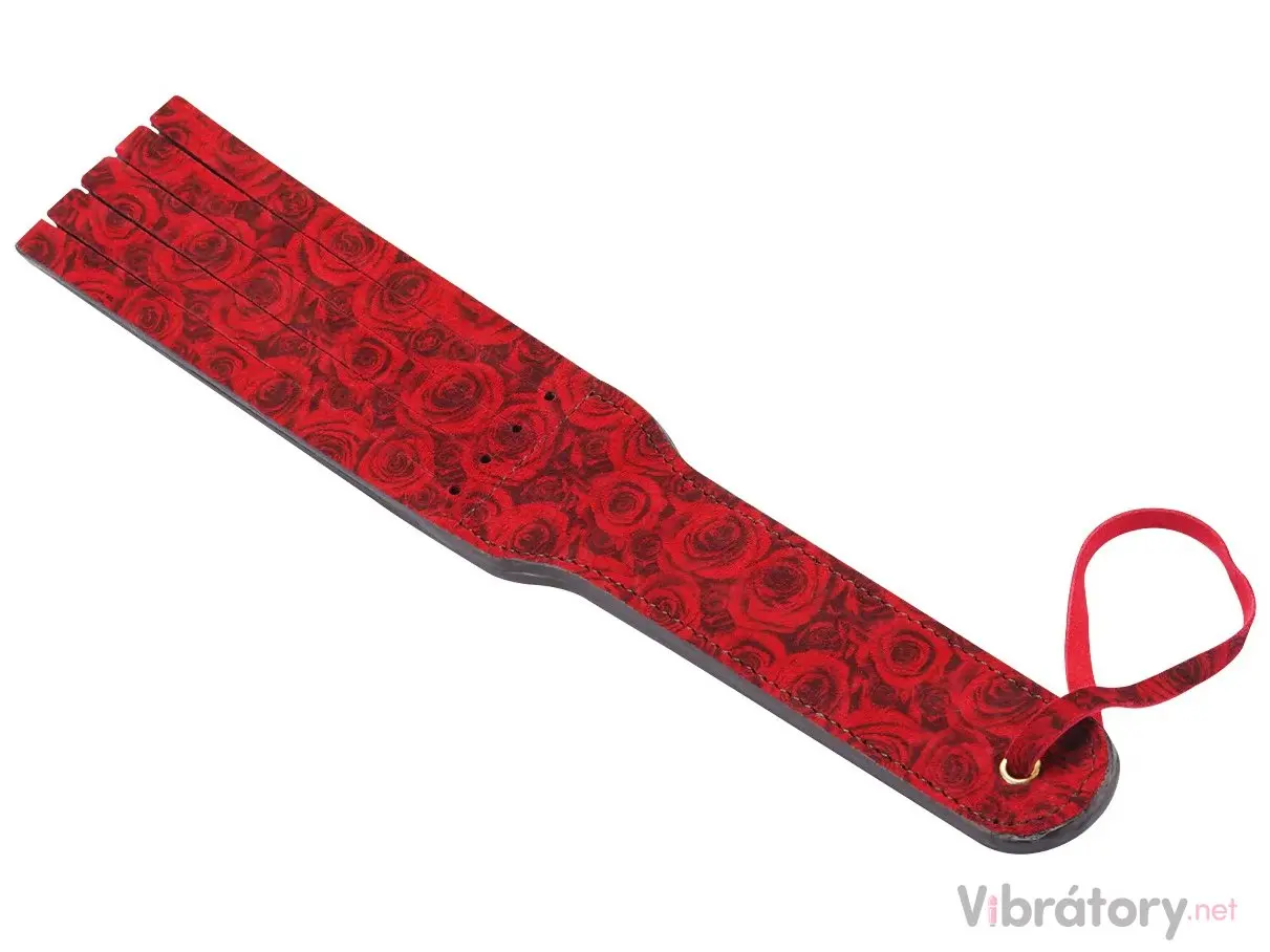 Dvojitá kožená plácačka Red Rosy