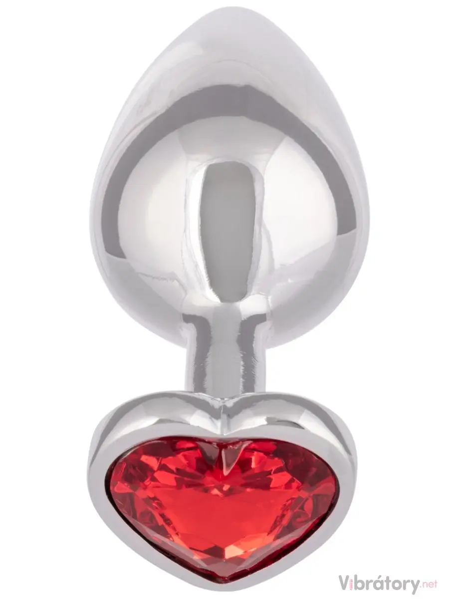 California Exotic Novelties Kovový anální kolík se srdíčkem Jewel Large