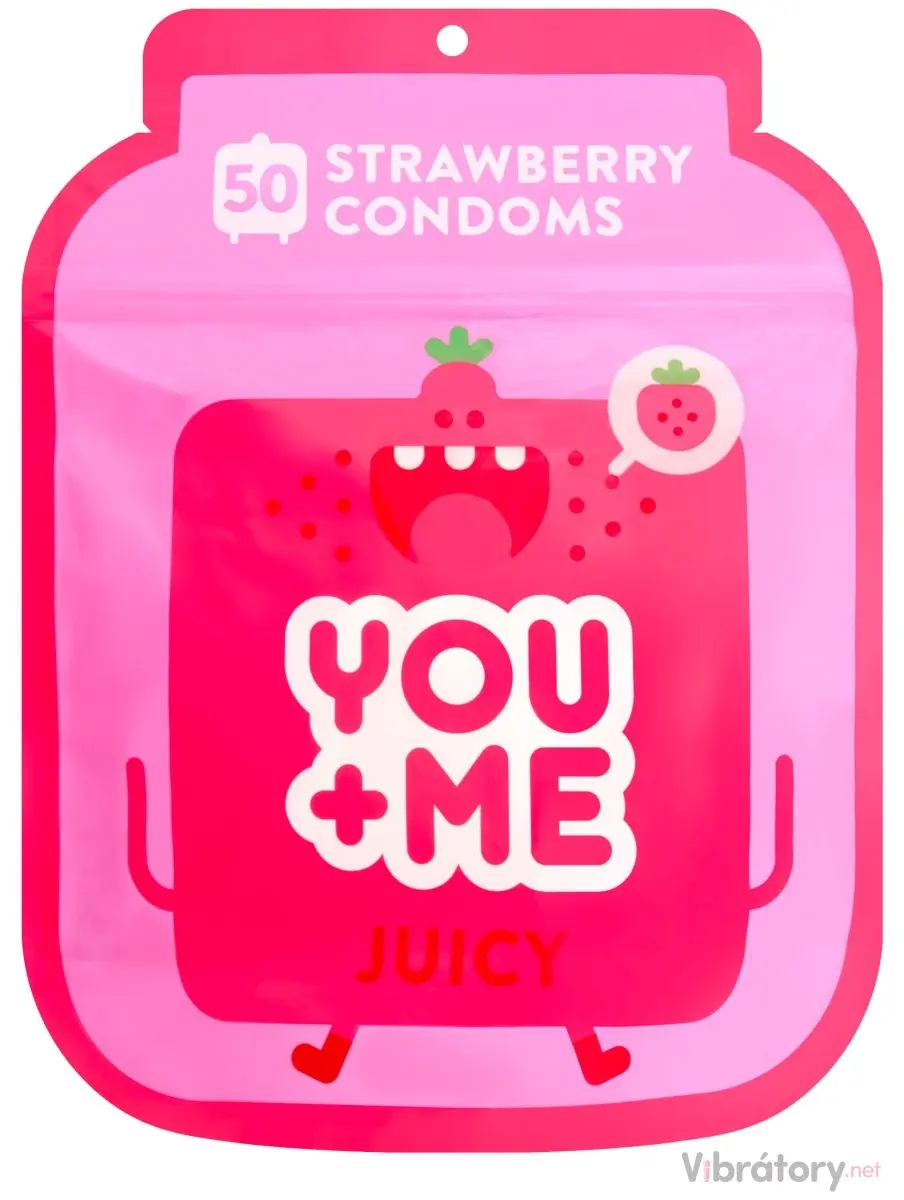Kondomy s vůní jahod YOU+ME Juicy, 50 ks
