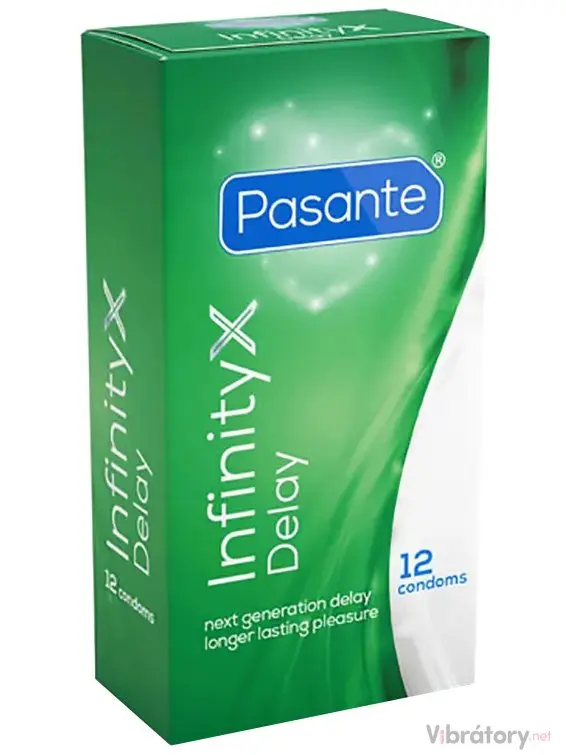 Znecitlivující kondomy Pasante Infinity X, 12 ks