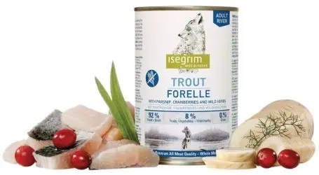 Isegrim Adult river: pstruh s pastinákem a brusinkami 800g