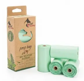 Pet Buddy Recyklované sáčky na trus zelené s potiskem 4role po 15ks