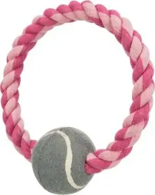 Trixie Bavlněný kruh s tenisovým míčem 6cm/18cm