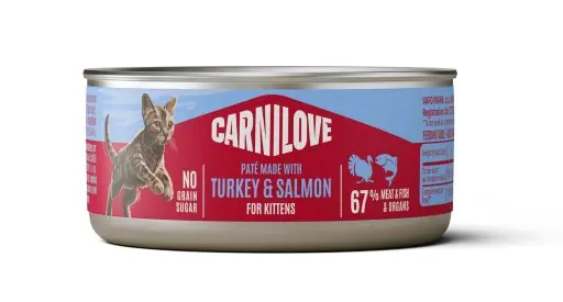 Carnilove Cat Can Paté Food made with Turkey&Salmon for Kittens 100g