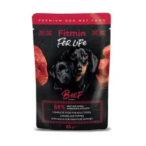 Fitmin For Life dog Hovězí s inulinem kapsa 85g