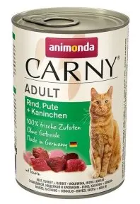 Animonda kočka CARNY konz. Adul hov/ krůta/králík 400g + Množstevní sleva