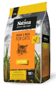 Nativia Cat Kitten Duck&Rice 1,8kg
