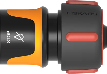 Rychlospojka na zavlažovací soustavy Fiskars Comfort Stop, délka 6,8 cm