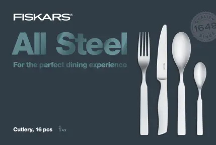 Fiskars All Steel souprava příborů 16ks, matná