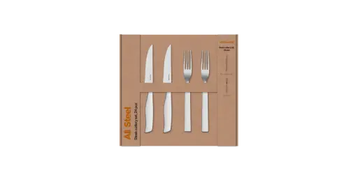Fiskars All Steel souprava steakových příborů 24ks, matná
