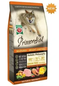 Primordial Grain Free Adult Weight management Turkey&Salmon 12kg