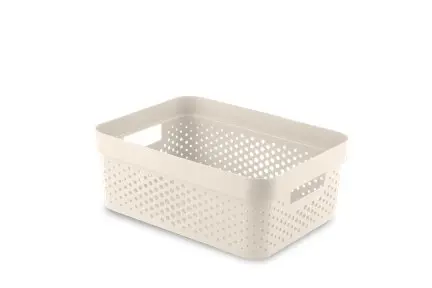 Curver Úložný box INFINITY 11l recyklovaný plast krémový puntíky