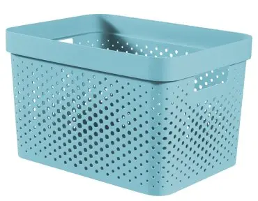 Curver Úložný box INFINITY 17l recyklovaný plast modrý puntíky