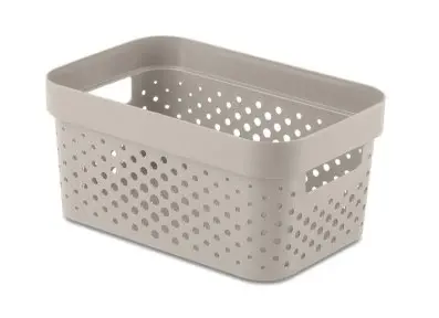 Curver Úložný box INFINITY 4,5l recyklovaný plast béžový puntíky