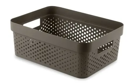 Curver Úložný box INFINITY 11l recyklovaný plast hnědý puntíky