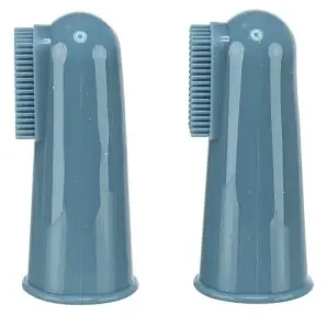 Sada silikonových zubních kartáčků na prst, 6cm, 2ks