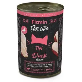 Fitmin For Life Kachní konzerva pro dospělé kočky 400g